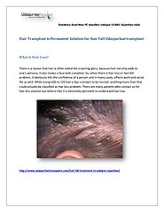 Hair transplant is permanent solution for hair fall