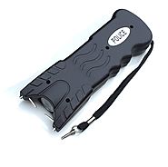 POLICE 230,000,000 Durable Rechargeable Stun Gun With LED Flashlight And Safety Pin