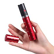 3800000V Mini Lipstick Stun Gun, Letsfunny, Rechargeable with LED Flashlight,Self defense Mini Lipstick Stun Gun