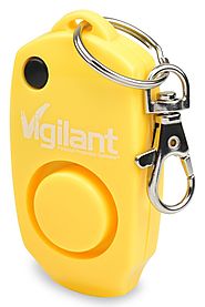 Vigilant 130 dB Personal Alarm with Backup Whistle, Hidden OFF Button and Bag / Purse Clip