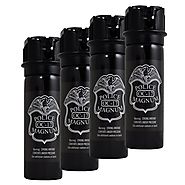 Police Magnum Pepper Spray with UV Dye and Flip Top (Pack of 4)