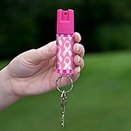 SABRE Red Pepper Spray - Police Strength - Pink Designer Label with Fight Against Breast Cancer Ribbons