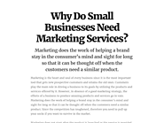 Marketing Services for Small Businesses