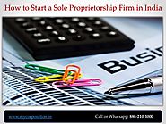 Register Sole Proprietorship Firm in India