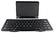 Plugable Technologies Ultra-Portable Bluetooth Folding Keyboard with Case/Tablet Stand, Compact