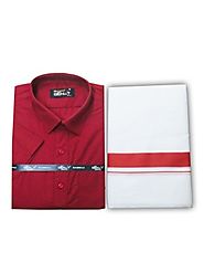 Fancy Border Matching Shirt - Red