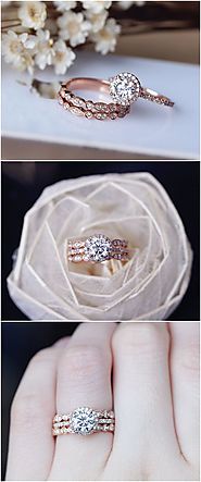 Rose gold engagement rings