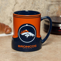 Denver Broncos 20 Ounce Game Time Sculpted Logo Relief Coffee Mug