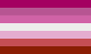 This is the Lesbian flag. Being lesbian means that you're a girl and are attracted to other girls.