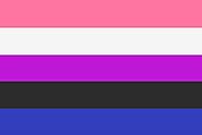 This is the gender-fluid flag. Being gender-fluid means that what you identify as varies overtime.