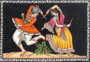 Traditional Garba and Dandiya Dances preparation