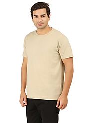 Round Neck Half Sleeve soft orange T-Shirt