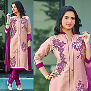 Light Pink Color Cotton Designer Salwar Kameez