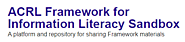 ACRL: Evaluating Online Sources Activity | ACRL Framework for Information Literacy Sandbox