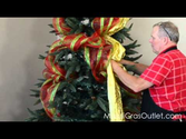 How to Decorate a Christmas Tree with Deco Poly Mesh