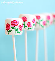 EASY rose garden marshmallows for Valentine's Day (with video) - The Decorated Cookie