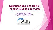 Questions You Should Ask at Your Next Job Interview
