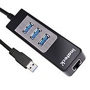 [2-in-1] Inateck 3 Ports USB 3.0 Hub and RJ45 Ethernet Adapter