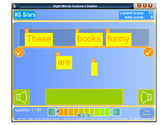 K5 Stars Sight Words Sentence Builder for Windows. - Educational Games for Kids.
