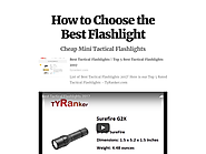 How to Choose the Best Flashlight