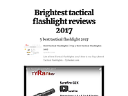 Brightest tactical flashlight reviews 2017