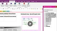 Use of the snip video tool in OneNote for reviewing students thinking