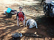 Camping with Michael my youngest with his pet dog - The Flying Bushman