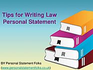 Tips For Writing Law Personal Statement