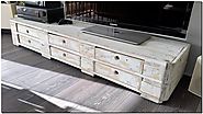 Repurposed Pallets TV Stand with Drawers