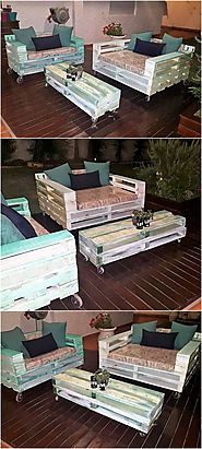 Repurposed Wooden Pallets Furniture Set