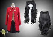 Fate/Stay Night Rin Tohsaka Cosplay Costume + Wig