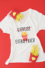 DIY French Fries Tee Shirt - Damask Love