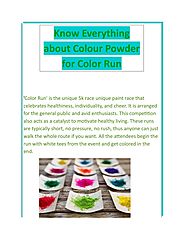 Know Everything about Colour Powder for Color Run by Colour Powder - Issuu