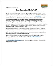 Read How Does a Load Cell Work?