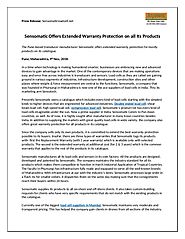 Sensomatic Offers Extended Warranty Protection on all Its Load Cell Products