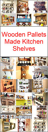 Wooden Pallets Made Kitchen Shelves