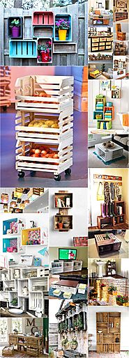 Cute Ideas for Pallets Fruit Crates Reusing