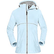 OutdoorMaster Womens' Rain Jacket - with Waterproof Hood & Reflective Stripes