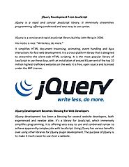 Hire jQuery Development Experts from eTatvaSoft