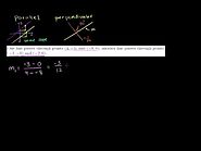 Parallel & perpendicular lines from graph