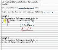 8.3c Parallel and Perpendicular Lines - Perpendicular Equations