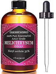 Helichrysum Essential Oil, Triple A+++ Premium Quality Helichrysum Italicum - Ideal for Sunburn Relief, and Pain Reli...