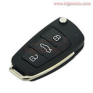 8E0 837 220Q flip key 3 button 434Mhz for Audi A4