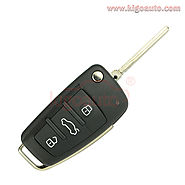 4F0 837 202 M flip key 3 button 434Mhz 315Mhz for Audi A6 Q7 4F0837202M