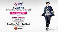 Abof Coupons, Offers: Get Cashback Up to Rs 210 Now