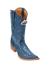 Exotic Blue Ostrich Boots