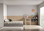 Dormitorio juvenil con tatami y escritorio. ElMenut.com
