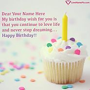 CupCakes Birthday Wishes With Name Generator
