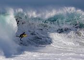 Surfers take on monster waves whipped up by Hurricane Marie in California - Telegraph