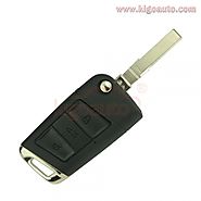 Refit flip key shell 3 button HU66 for VW